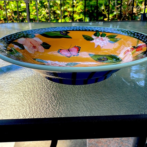 Droll Designs Big Rimmed Bowl 14 1/2" wide by 3" tall bowl - Picture 3 of 6